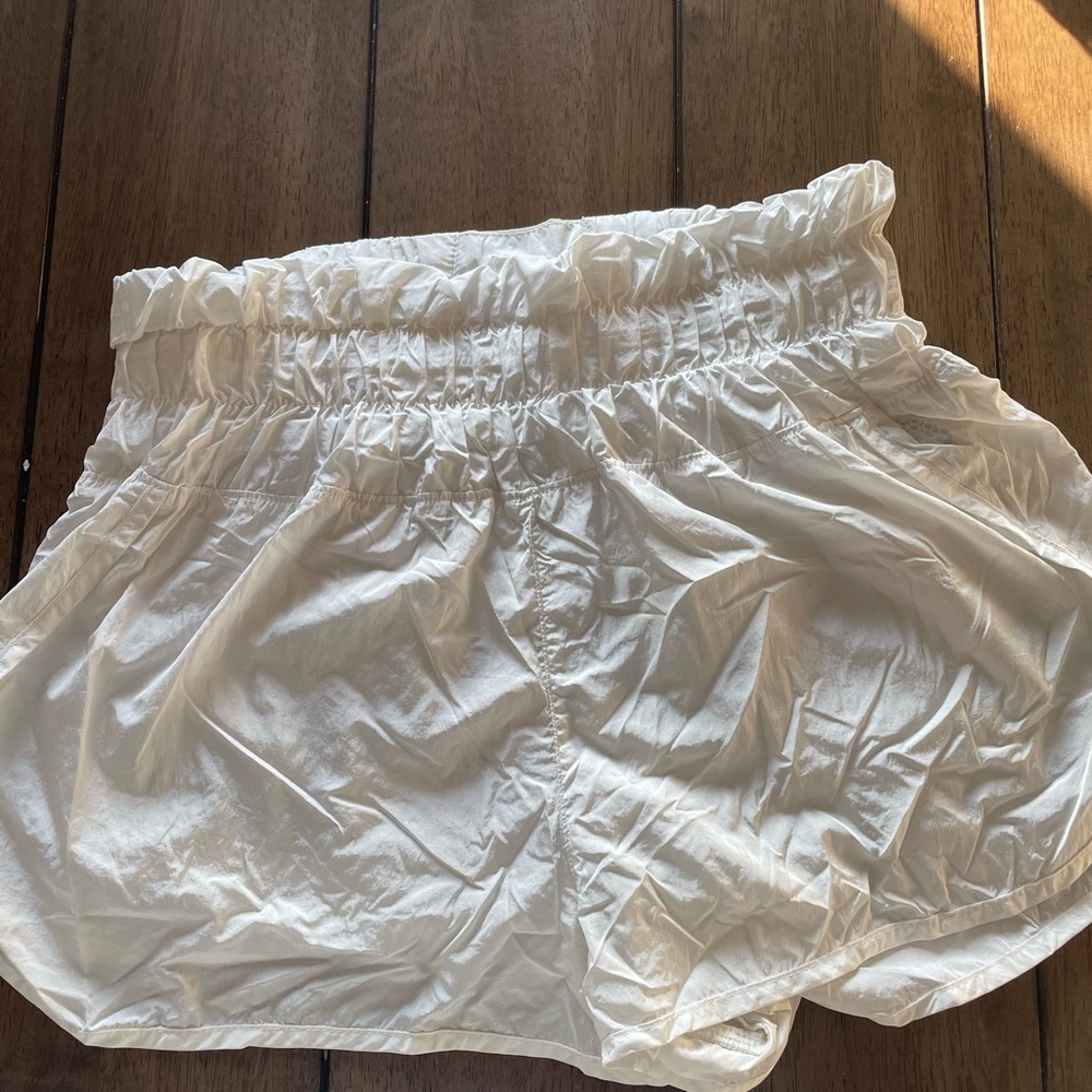 Free People High Waist White Shorts